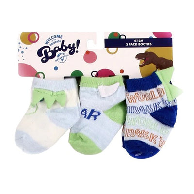 JURASSIC WORLD Boys 0-12M 3PK Socks Pack of 6