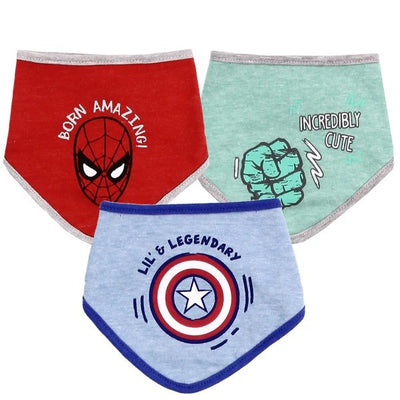 MARVEL Boys 0-12M 3-Pack Bibs Pack of 6