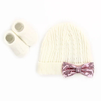 Catherine Malandrino Baby Girls Hat-Booties Pack 4