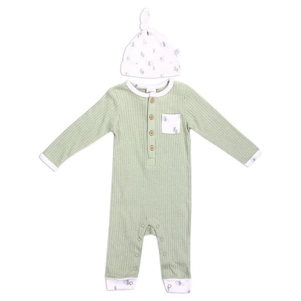 ATTITUDE BABY Boy 2PC Coverall & Hat Set Pack of 6