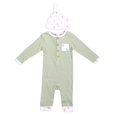 ATTITUDE BABY Boy 2PC Coverall & Hat Set Pack of 6