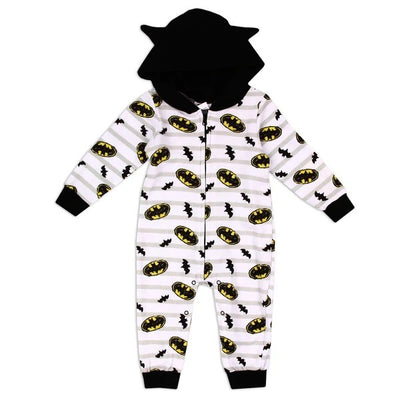 BATMAN Boys Hooded Fleece Romper Pack of 6