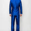 9709-R-BLUE SHINY-TUXEDO-SLIM-3PC-SIZE 34S-46S & 34R-56R & 38L-56L