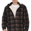 Men's Sherpa Lined Flannel Jacket with Removable Hood