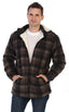 Men's Sherpa Lined Flannel Jacket with Removable Hood