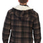 Men's Sherpa Lined Flannel Jacket with Removable Hood