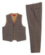 Boys 2 Piece Tweed Plaid Vest and Pants Set