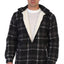 Men's Sherpa Lined Flannel Jacket with Removable Hood