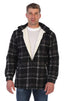 Men's Sherpa Lined Flannel Jacket with Removable Hood