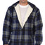 Men's Sherpa Lined Flannel Jacket with Removable Hood