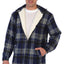 Men's Sherpa Lined Flannel Jacket with Removable Hood