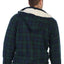 Men's Sherpa Lined Flannel Jacket with Removable Hood