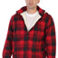 Men's Sherpa Lined Flannel Jacket with Removable Hood