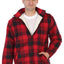 Men's Sherpa Lined Flannel Jacket with Removable Hood