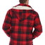 Men's Sherpa Lined Flannel Jacket with Removable Hood