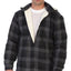 Men's Sherpa Lined Flannel Jacket with Removable Hood