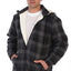 Men's Sherpa Lined Flannel Jacket with Removable Hood