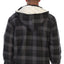 Men's Sherpa Lined Flannel Jacket with Removable Hood