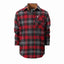 BOY'S SINGLE POCKET FLANNEL SHIRT WITH CORDUROY CONTRAST