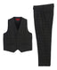2 Piece Tweed Plaid Vest and Pants Set
