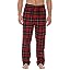 Men's Yarn Dye Brushed Flannel Pajama Pants, Elastic Waist