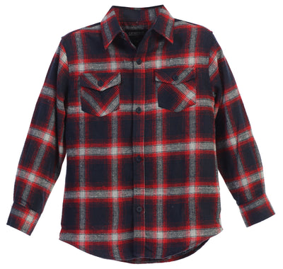 Boy's Long Sleeve Flannel Shirt