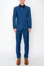 8705-BLUE-CHECKER-3PC-SLIM SIZE 34S-46S & 34R-56R & 38L-56L