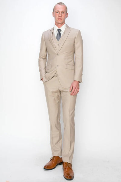 8745-CLASSIC-FIT-BEIGE-3PCS-SIZE 34S-46S & 34R-56R & 38L-56L