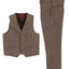 Boys 2 Piece Tweed Plaid Vest and Pants Set