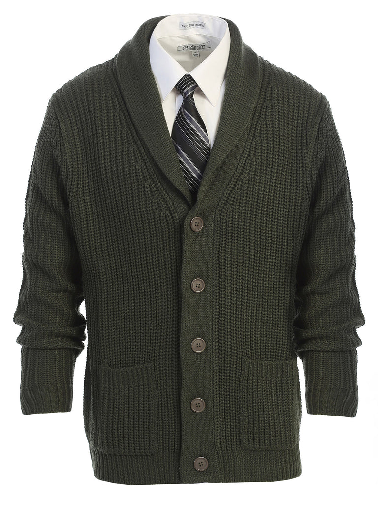 AF-1205 Men's Stockinette Knit Pattern Casual Sweater