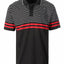 MEN'S STRIPPED SHORT SLEEVE POLO WITH CHEST POCKET