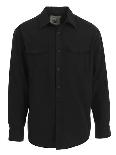 Men's Long Sleeve Plaid Flannel Shirt with pocket-B