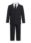 BY-023 BOYS SUIT HUSKY IN 2 COLORS BLACK-WHITE SIZE 8-20