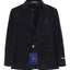 BLV-82-G Boy's Formal Velvet Blazer with SAME COLORS Buttons SIZE 2-20 IN 4 COLORS BLACK-BURGUNDY-R BLUR-NAVY