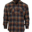 Men's Long Sleeve Plaid Flannel Shirt with pocket-B
