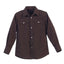 Boy's Casual Western Solid Long Sleeve Shirt with Pearl Snaps