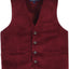 VS-83 BOYS 4 BUTTON VELVET FORMAL SUIT VEST 5 COLORS BLACK-BURGUNDY-R BLUE-NAVY-HUNTER GREEN SIZE 2-20