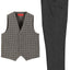 BVS-82P TODDLERS, KIDS AND BOYS 2 PCS PLAID VEST SET SIZE 2-20