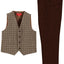 BVS-82P TODDLERS, KIDS AND BOYS 2 PCS PLAID VEST SET SIZE 2-20