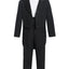 BY-008 Boys formal tuxedo with bow tie BLACK-WHITE