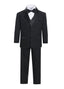 BY-010 Boys formal tuxedo with bow tie (5 pcs) 3 COLORS IVORY-BLACK-WHITE