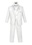 BY-010 Boys formal tuxedo with bow tie (5 pcs) 3 COLORS IVORY-BLACK-WHITE