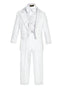 BY-011 Boys formal tuxedo with bow tie (5 pcs) BLAC-WHITE