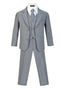 BY-013 Boys formal suit with tie (5 pcs) BLACK-NAVY-WHITE-KHAKI-GRAY-CHARCOAL