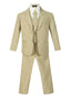 BY-013 Boys formal suit with tie (5 pcs) BLACK-NAVY-WHITE-KHAKI-GRAY-CHARCOAL