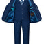 BY019 BOYS FORMAL SUIT ( 5 PCS ) GRAY-NAVY-BLUE-SILVER-CHAR SLIM FIT