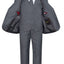 BY019 BOYS FORMAL SUIT ( 5 PCS ) GRAY-NAVY-BLUE-SILVER-CHAR SLIM FIT