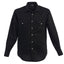Men’s Solid Long Sleeve Western Shirt with Pearl Snap-on Buttons