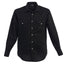 Men’s Solid Long Sleeve Western Shirt with Pearl Snap-on Buttons