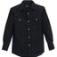 Boy's Casual Western Solid Long Sleeve Shirt with Pearl Snaps